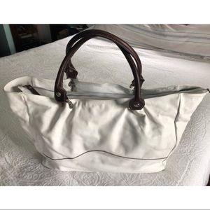 Cavalcanti White Italian Leather Tote
